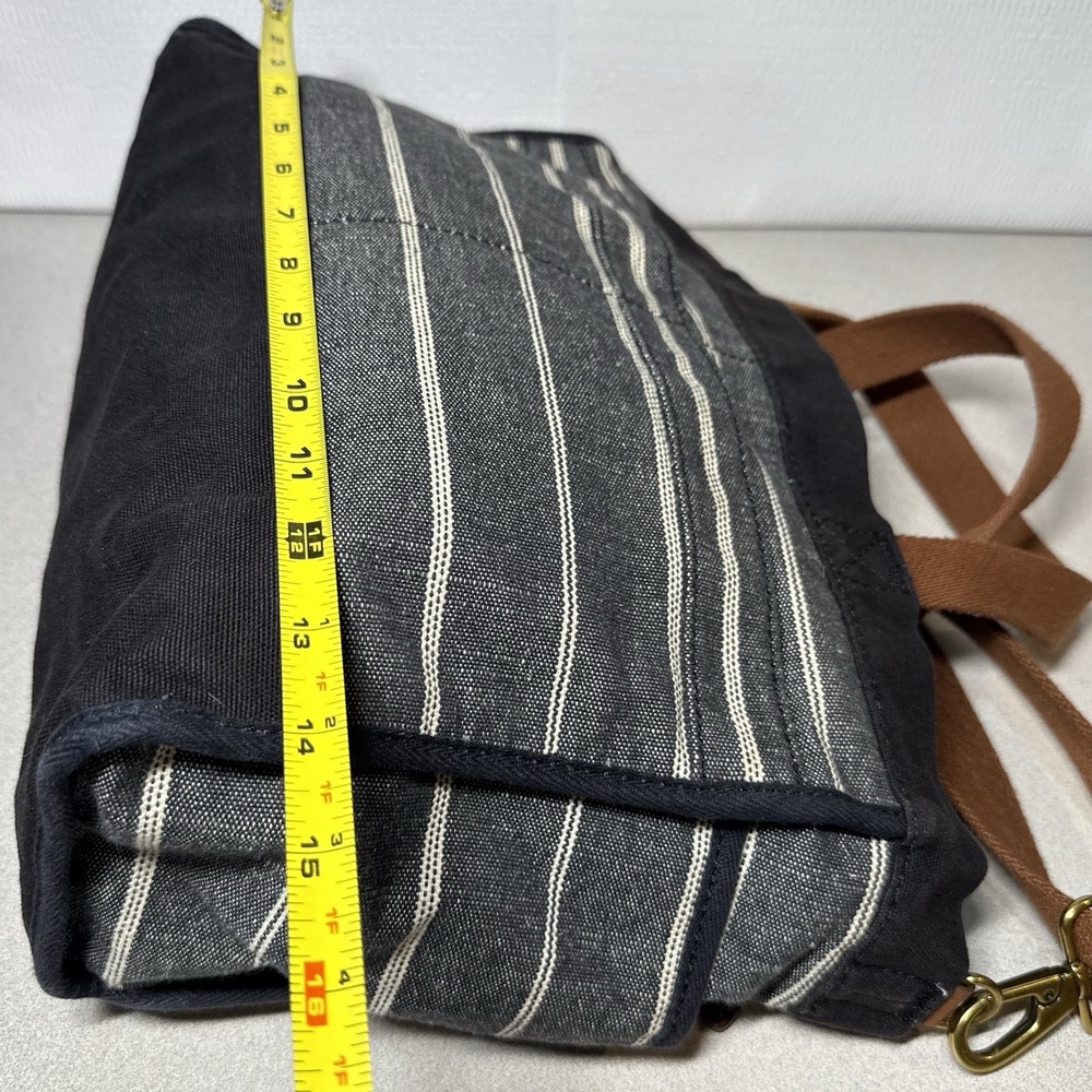 Fossil Travel Crossbody Bag Purse Satchel, Pockets, Black Gray Brown Straps - Picture 12 of 15